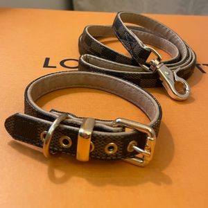 Upcycled LOUIS VUITTON Collar & Leash